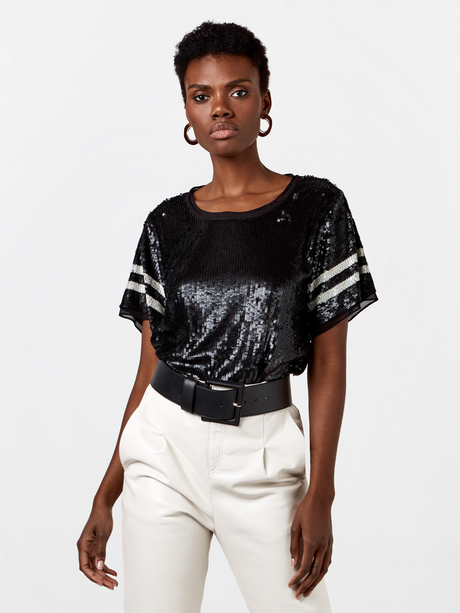 Zara sequin t on sale shirt