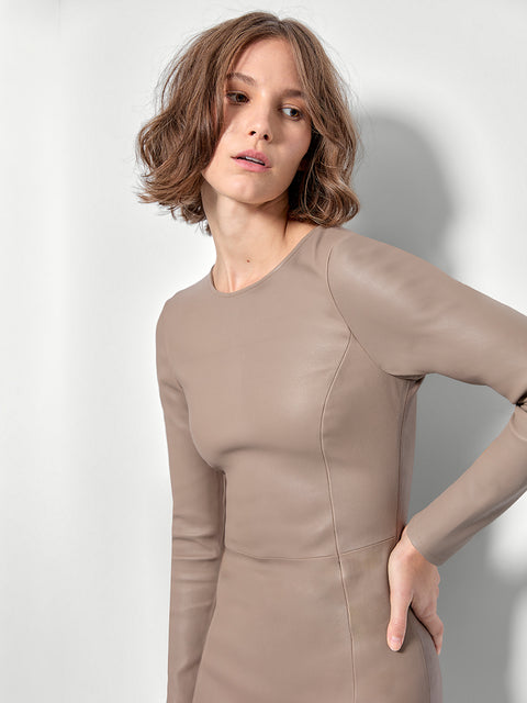 MRS. SMITH STRETCH LEATHER DRESS