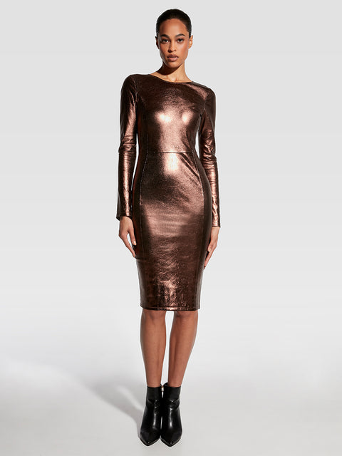 MRS. SMITH STRETCH LEATHER DRESS