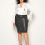 CURVE CLAUDE STRETCH LEATHER SKIRT