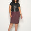 CURVE CLAUDE STRETCH LEATHER SKIRT