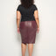 CURVE CLAUDE STRETCH LEATHER SKIRT