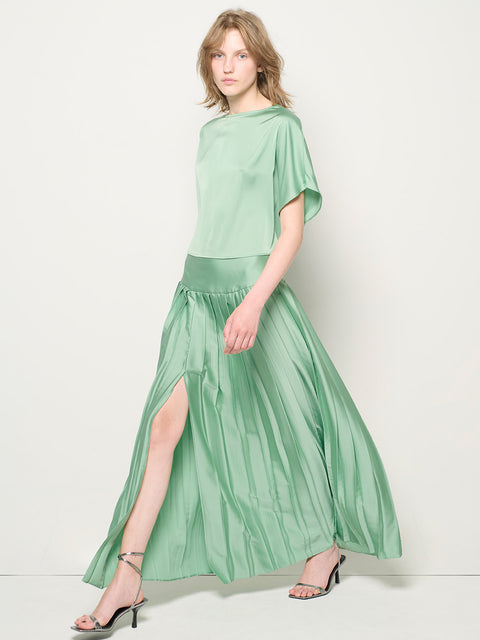 MATCHA PLEATED SKIRT