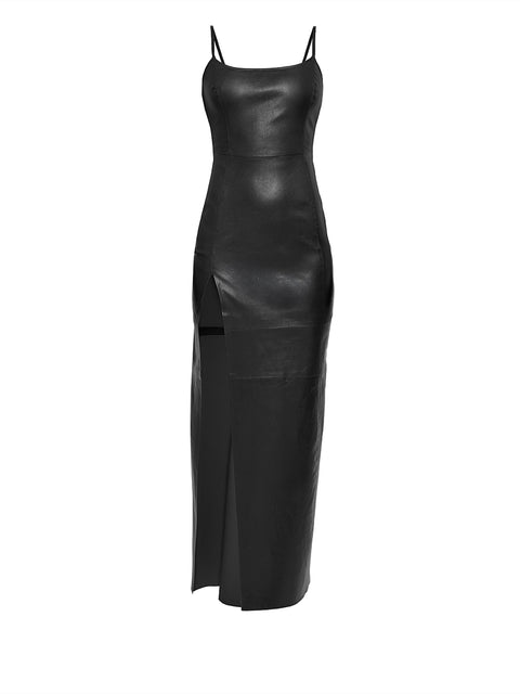 APHRODITE STRETCH LEATHER DRESS