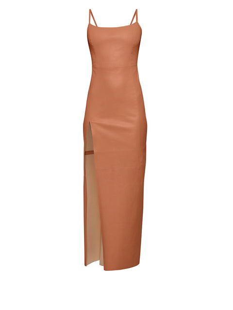 APHRODITE STRETCH LEATHER DRESS