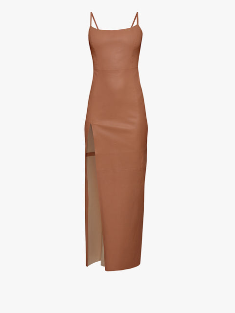 APHRODITE STRETCH LEATHER DRESS