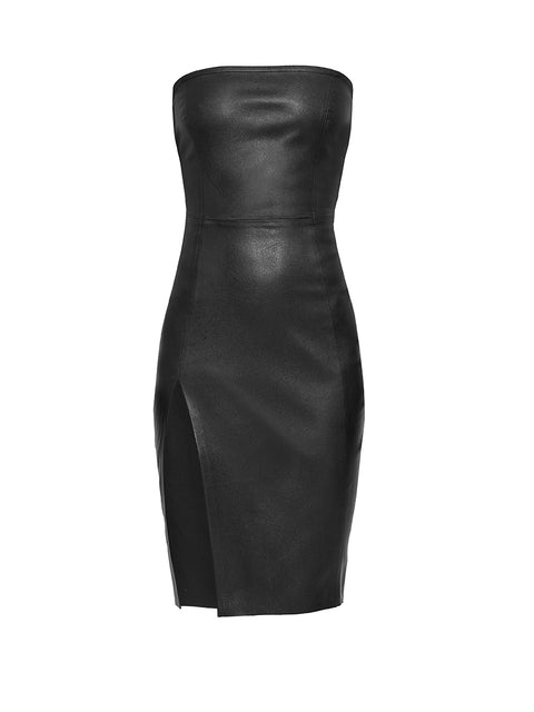 AURA STRETCH LEATHER DRESS