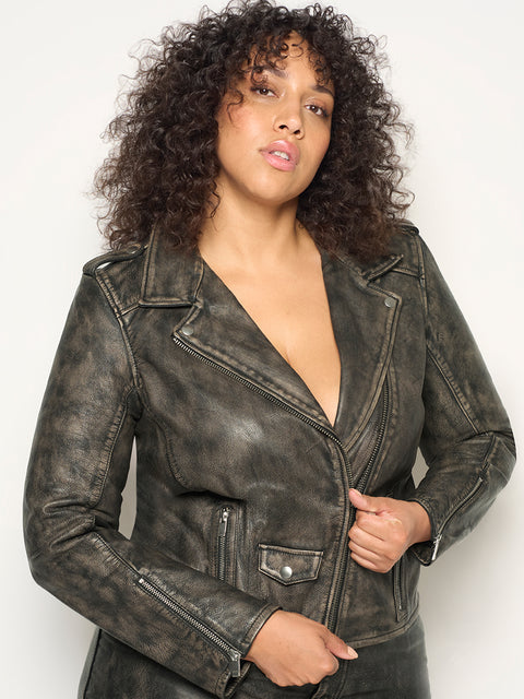 CURVE BONNIE UPCYCLED LEATHER JACKET