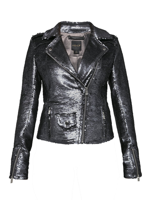 LULLABY SEQUIN MOTO JACKET