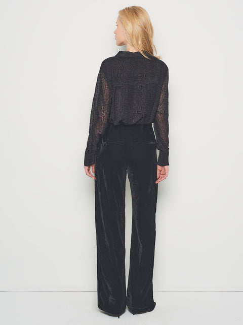 FIONA VELVET STRAIGHT LEG TROUSER