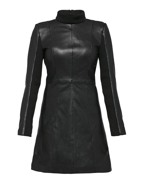 THE LBD UPCYCLED LEATHER DRESS