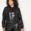 CURVE DIXIE RECYCLED LEATHER BOMBER JACKET