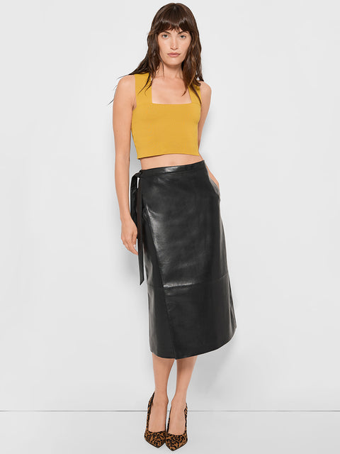 TALLULAH RECYCLED LEATHER SKIRT