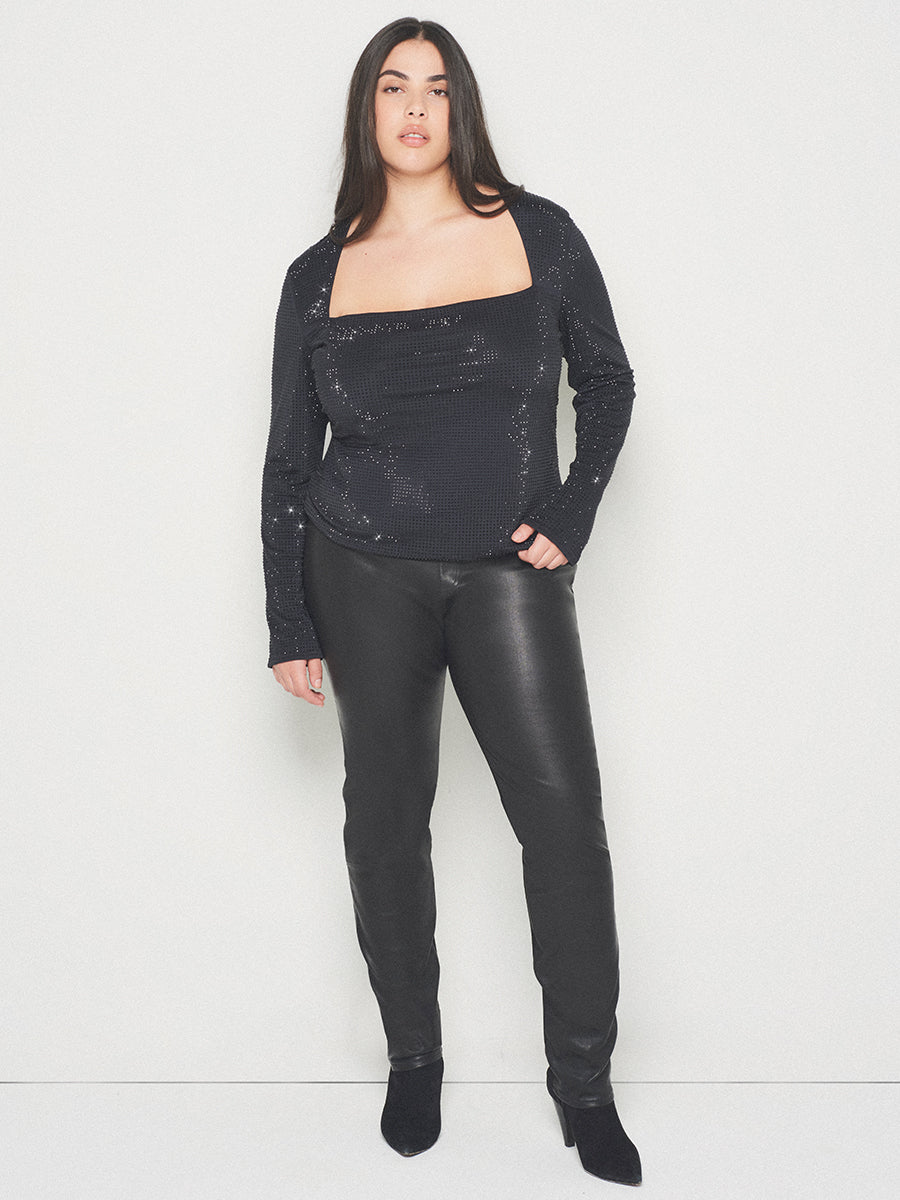 Leather Look High Waisted Leggings | M&S Collection | M&S