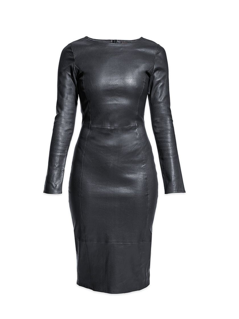 MRS. SMITH STRETCH LEATHER DRESS – AS by DF