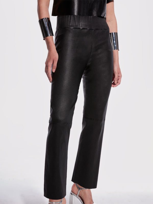 Buy Womens Leather Pants Boot Cut Online In India  Etsy India