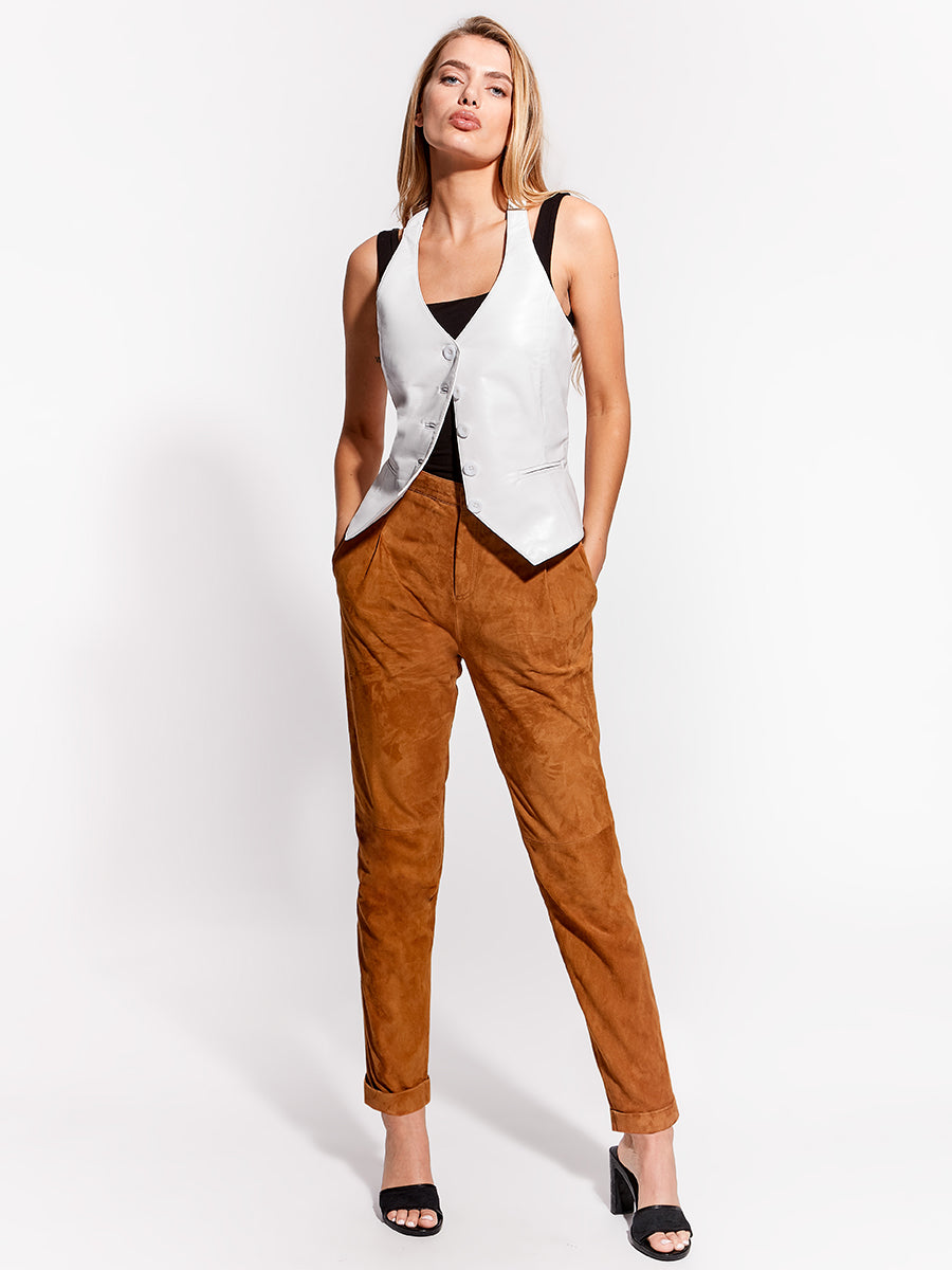 Women's Suede Cropped Pants | ShopStyle