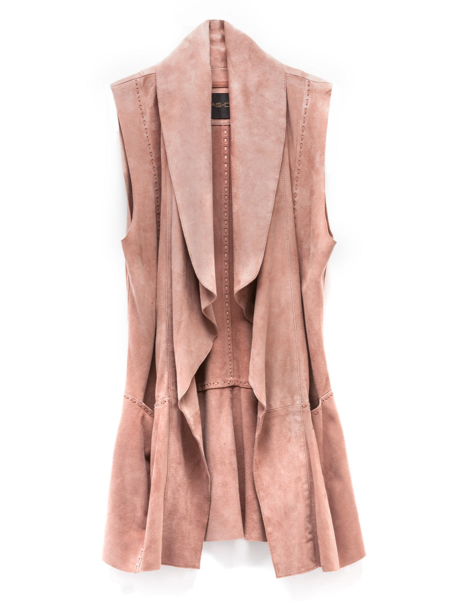 MOONLIGHT SUEDE DRAPE VEST